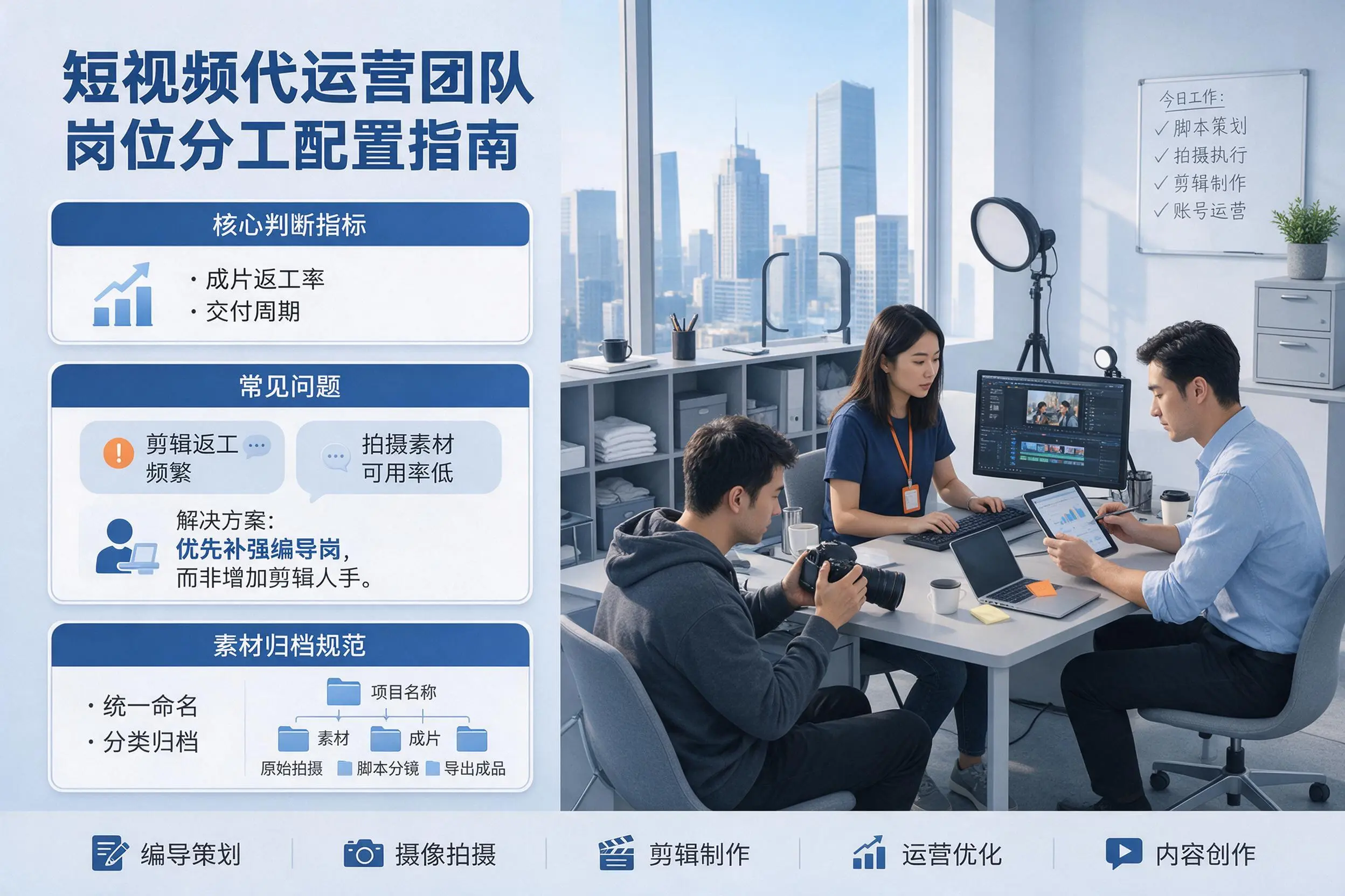 短视频代运营团队如何配置?黔西南企业岗位分工科普说明