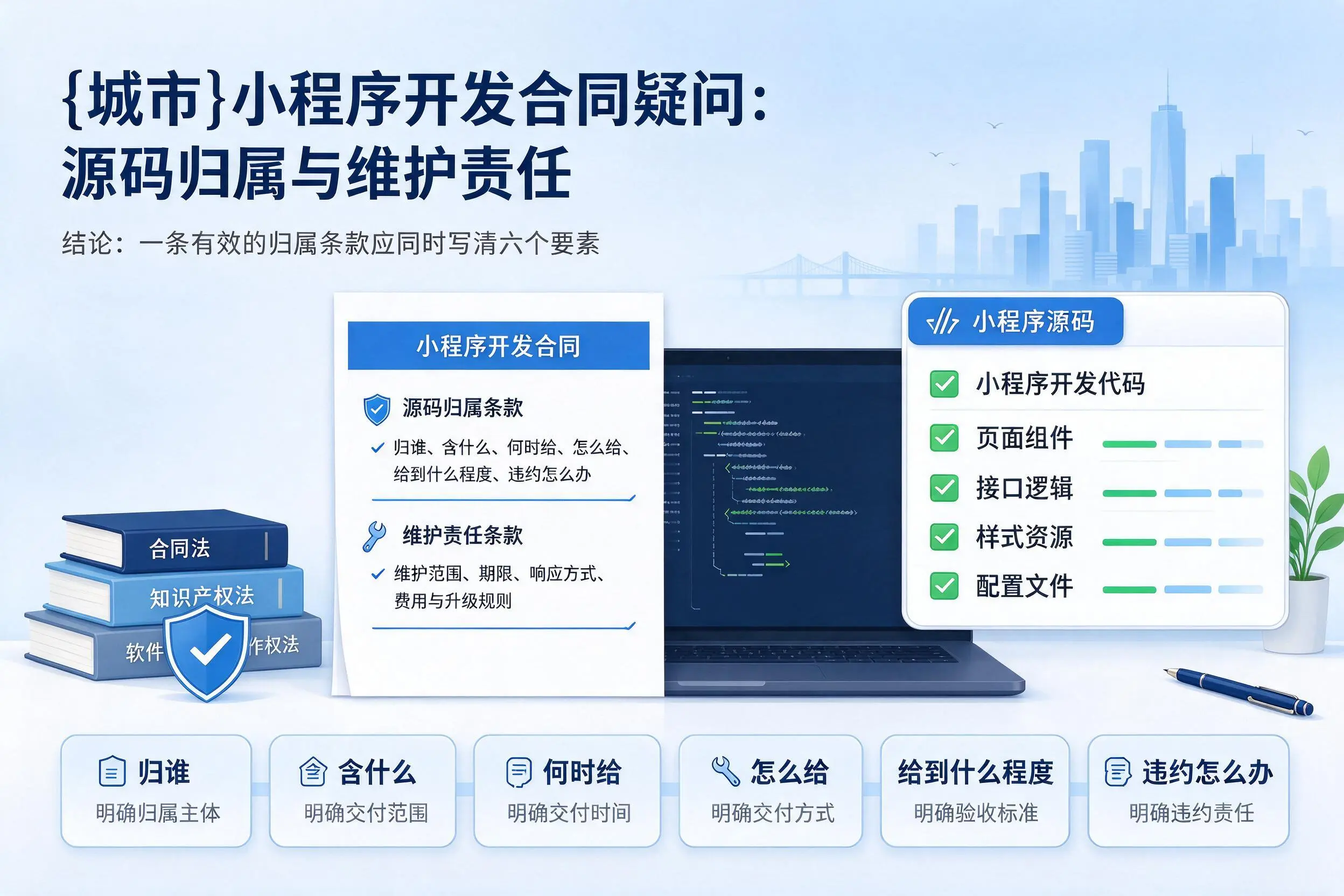 黔西南小程序开发合同疑问：源码归属与维护责任